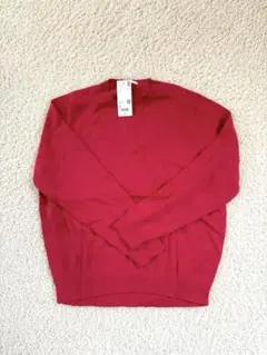 UNIQLO コットンブレンドクルーネックセーター XL 赤