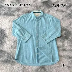 THE LA MART　EDWIN　メンズ七分袖シャツ
