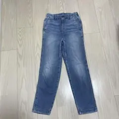 デニムブルー スリムフィット長ズボン