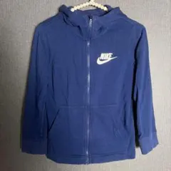 NIKE ジップアップパーカー ネイビー XS ロゴ刺繍