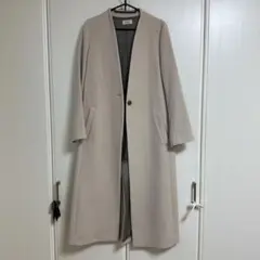 ノーカラーコート チェスターコート