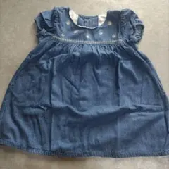 デニムワンピース　半袖　90センチ　SLAP SLIP