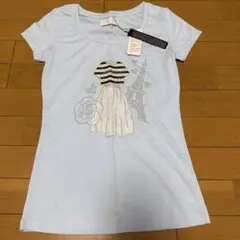 CECIL McBEE 半袖Tシャツ ライトブルー Mのサムネイル