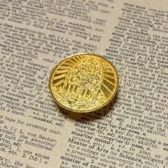 神々しい流麗デザインシーリングスタンプヘッド金属製ラウンド型ゴールドカラー