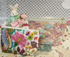 ポーチ 2ケ 「リバティプリント」 ハンドメイド