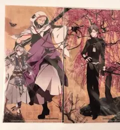 刀剣乱舞　大本丸博　クリアファイル　繋がる屏風絵　鶯丸　今剣　岩融