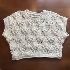 ZARA ニット　クリーム