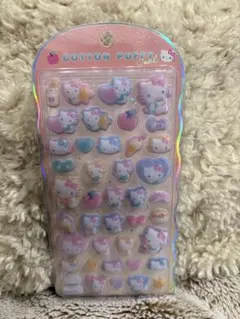 ハローキティ キャラクターシール コットンパフィーシール