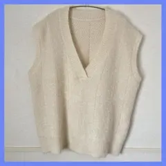 『美品』fifth ニット ベスト オフホワイト ゆったり Mサイズ