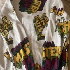 HUF 総柄 ニット セーター ホワイト