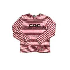 コムデギャルソン ボーダー レッド ロングTシャツ レディース Sサイズ