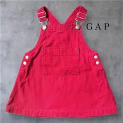 GAP赤 6-12ケ月(70cm相当）コーデュロイワンピース ジャンバースカート