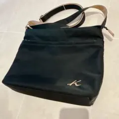 【極美品】 キタムラ Kitamura ブラック ショルダーバッグ 黒×ベージュ