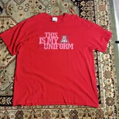 90s ナイキ カレッジTシャツ 白タグ 赤 フェード XL NIKE USA製のサムネイル