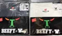 Hanes × セブン-イレブン BEEFY-Tクルーネック白、黒セットL