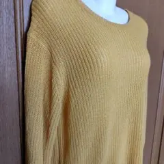 nikoand… マスタード 七分袖 　スプリングニットセーター