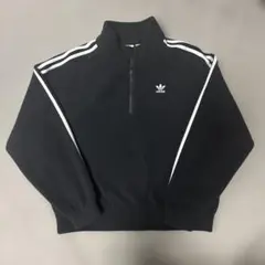 adidas originalsブラック ハーフジップ トレーナー L
