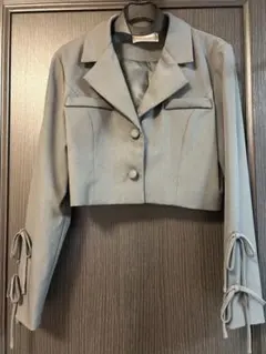 abc une face ジャケット グレー ショート丈