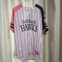SoftBank Hawks ユニフォーム ストライプ　ピンク　Lサイズ