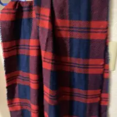 MARY QUANT 赤青チェックマフラー