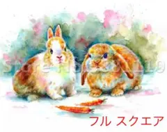 フル スクエア ダイヤモンドアート キット 兎 ウサギ うさぎ