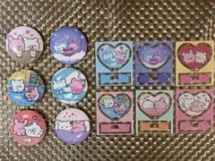 らぶいーず アクリルスタンド＆缶バッチ　6つずつコンプリート