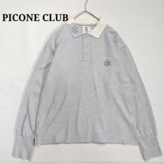 【PICONE CLUB/ピッコーネ】長袖ポロシャツ 雪の結晶 ゴルフウェア刺繍のサムネイル