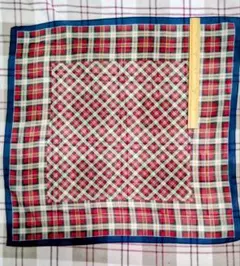 チェック柄スカーフ 赤青