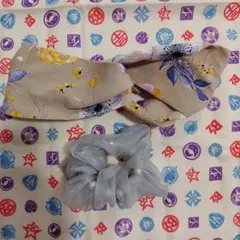 どれでも3点チョイス No.38 ヘアゴム シュシュ ヘアバンド2点