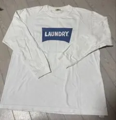 LAUNDRY ランドリー 長袖Tシャツ ロンT Mサイズ 白 ブルーのサムネイル