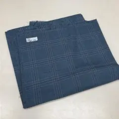 高級生地・チェック柄・青・赤・150x130
