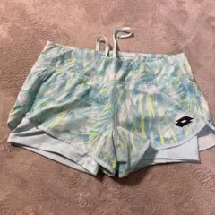 Lotto 水色 パターン ハーフパンツ