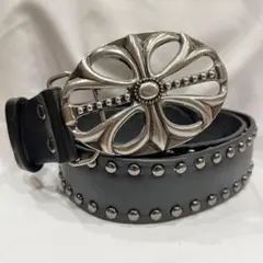 ベルト 十字架 大きめ バックル スタッズ ブラック y2k パンク グランジ