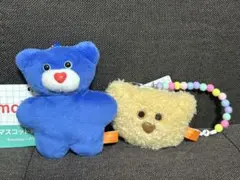 mojojojo ぬいぐるみ　ビーズチェーン付きフェイスマスコット　くま　2点