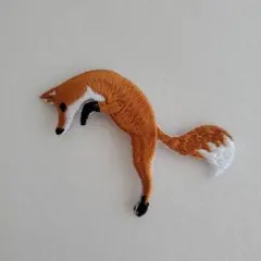 キツネ　アップリケ