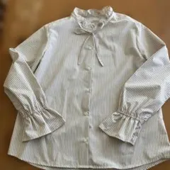 ブラウス 長袖 フリル