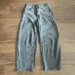 GU バレルレッグジーンズ　Ｌ　グレーのサムネイル