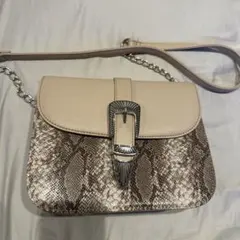 WEGO ヘビ柄ショルダーバッグ