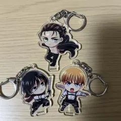 進撃の巨人 ヴィレバン エレン ミカサ アルミン アクリルキーホルダー