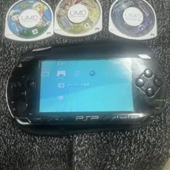 PSP1000本体 ゲーム3本付き 1GBメモリ 、充電器、ポーチ動作確認済