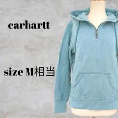 ◎　carhartt　カーハート　ハーフジップパーカー　M相当　ブルーのサムネイル