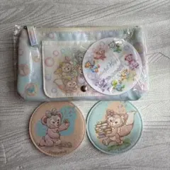 ダッフィー&フレンズ　スーベニアおてふきキャリー　コースター