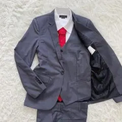 スーツ スリーピース セットアップ グレー テーラードジャケット 美品