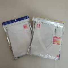 HEATTECH クルーネック & VネックT（九分袖） Sサイズ