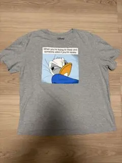 古着　Tシャツ　グレイ　Disney ドナルドダック