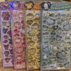 うるちゅるポップシール　サンリオ　ベビー　日焼け　ポチャッコ　プリン　キティ