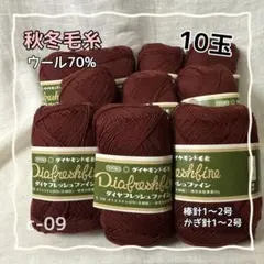 c-09 ダイヤモンド毛糸 ダイヤフレッシュファイン 10玉