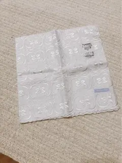 WEDGWOOD レース ハンカチ ホワイト