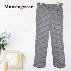 zB896【L】Munsingwear ストレートレッグ 千鳥格子 スラックス