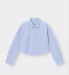 GU オックスフォードショートシャツ 2024年秋アイテム XL ブルー